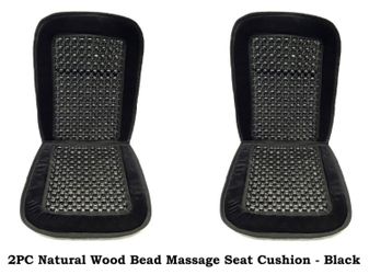 2PC Natural Wood Beaded Cushion Massager