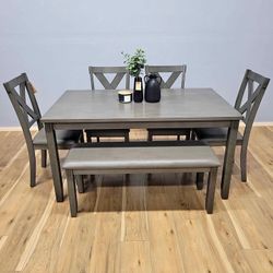 Dining Set Table With 4 Chairs And Bench