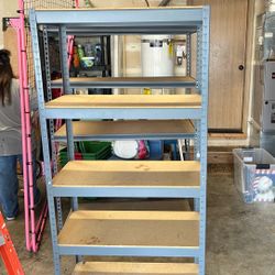 2 Garage Shelves! Plus Crates