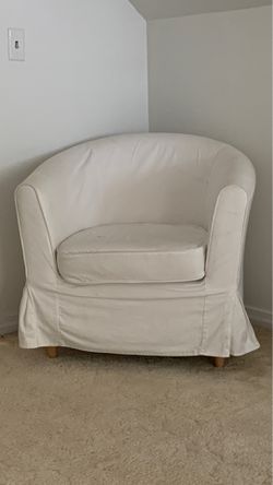 White ikea chair.