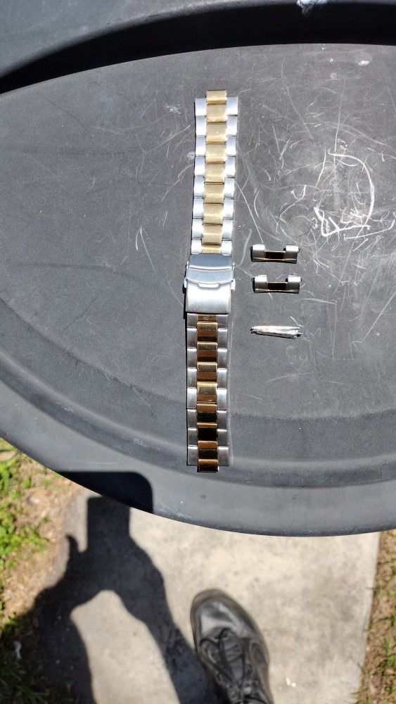 Gold And Silver Watch Band /Stainless Steel