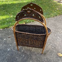 Wicker Bath Or Living Room Storage Basket