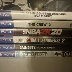 PS4 Six Games Lot 