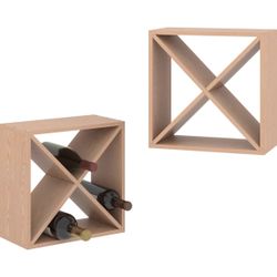 24 Bottle Wine Rack Holder Compact Cellar Cube Bar Storage 