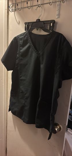 Black Scrub Top XL