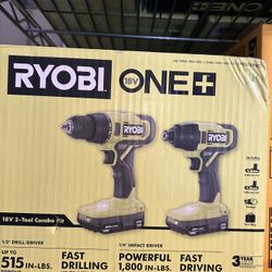 18V Cordless 2-Tool Combo Kit with Drill/Driver, Impact Driver, (2) 1.5 Ah Batteries, and Charger