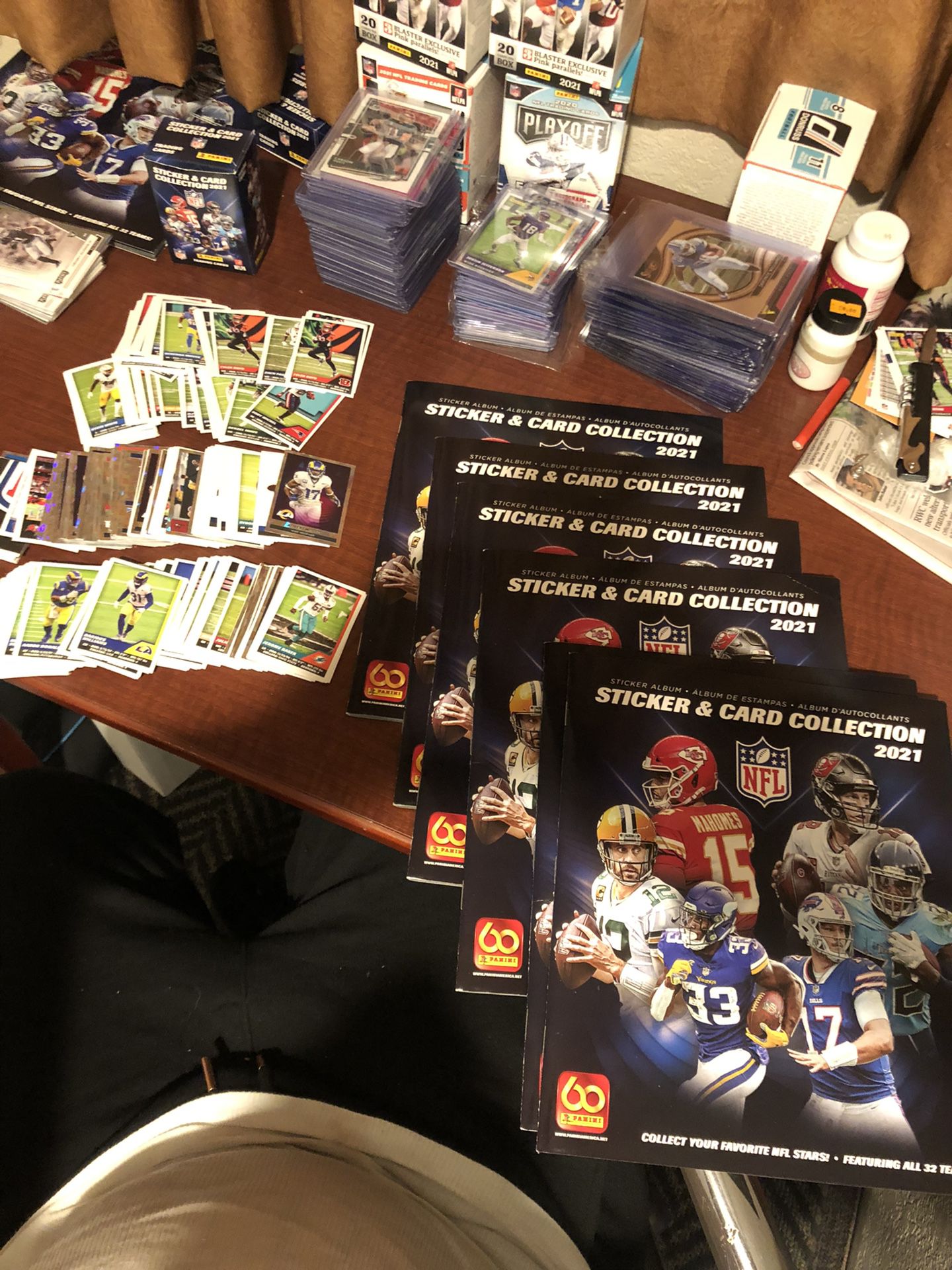 2021 Nfl Sticker & Card Collection Book & Assorted Stickers
