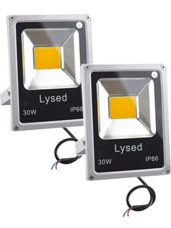 (Brand New in Box) 
12 Volt Flood Light Bowfishing Lights 30W Low Voltage Flood Lights Outdoor IP66 Waterproof (Warm Light 2Pack) /A1-DC-5310