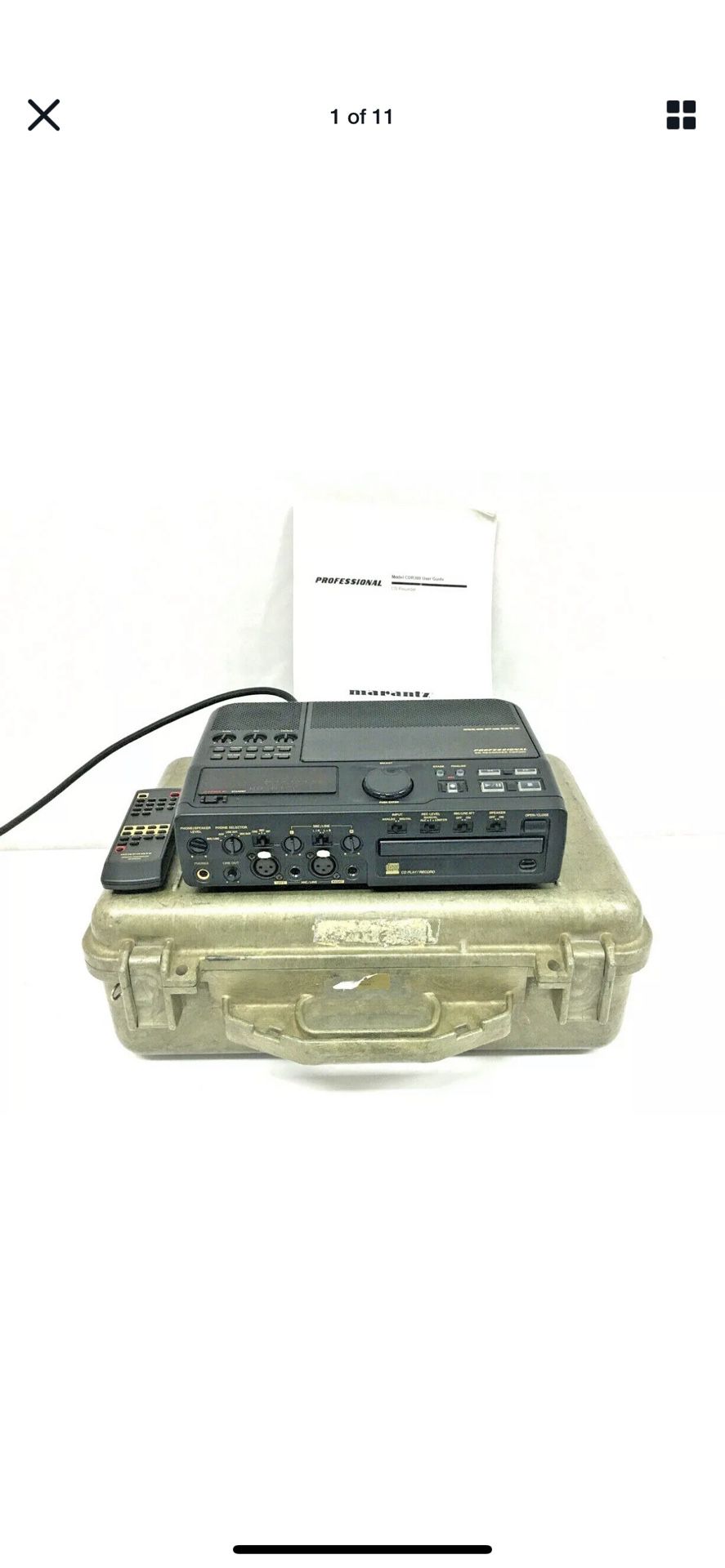 Marantz CDR300/U1B | Professional CD Recorder | Remote, Manual & Carrying Case