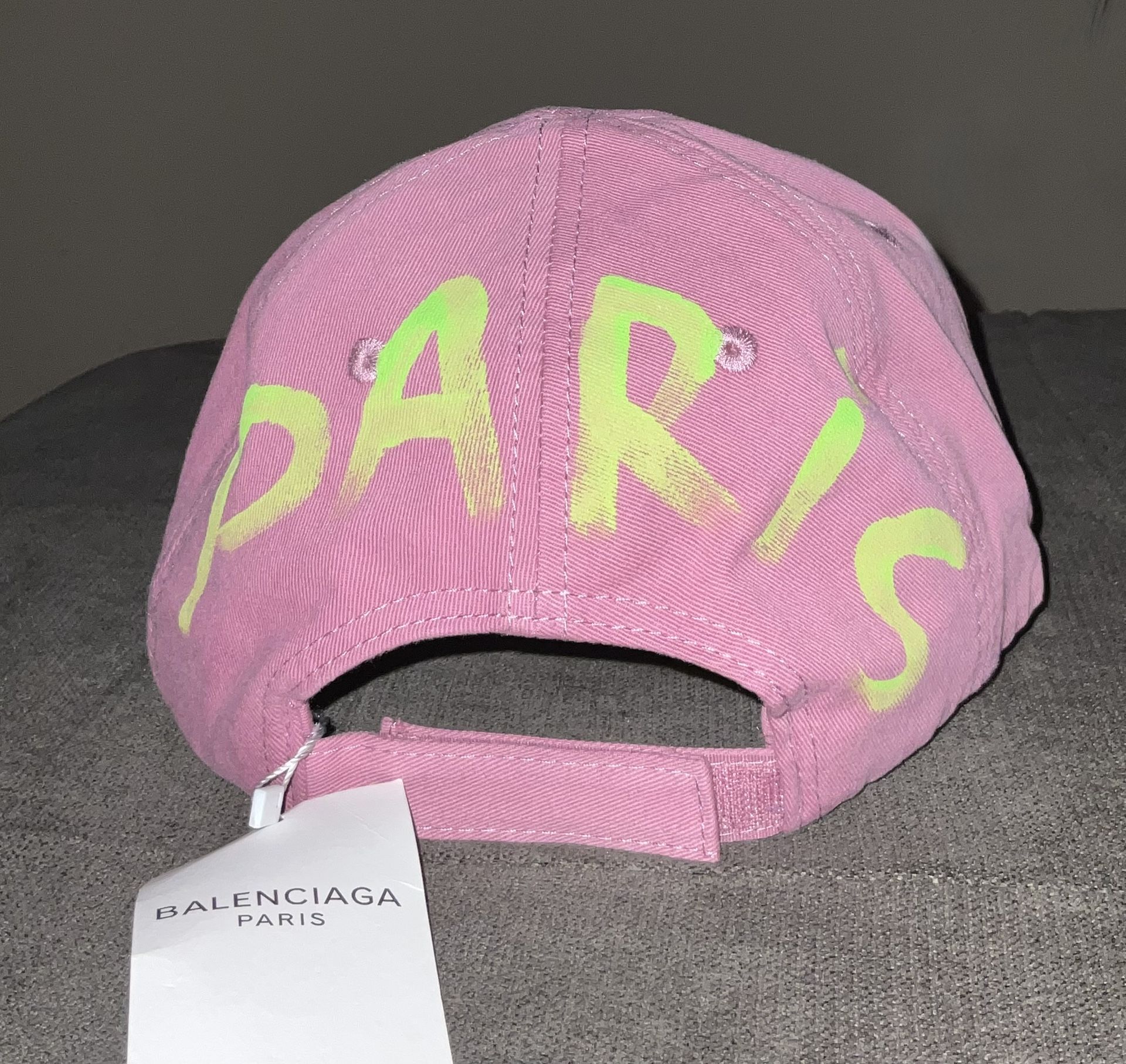 Pink + Lime Green Paris Balenciaga Hat 