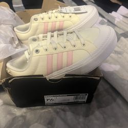 Adidas Bravada 2.0 Platform Cream & Light Pink NWT Womens 7.5
