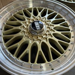 BBS Super RS STYLE Gold Wheels Set of 4 Rims 20" 8.5J +35 (5X120) New