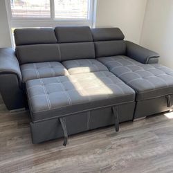 👍Berel Exposed Feet With Faux Wood 2-Piece Sectional Adjustable Headrests, Pull-Out Bed And Right Chaise Hidden Storage
Homelegance$20 Down Payment a