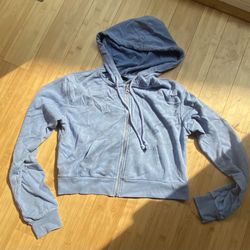 Light blue wild fable zip up hoody with pockets size XS