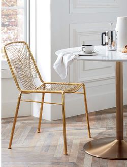 Cb2 Alpha Brass Metal Chair