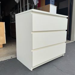 IKEA 3 Drawer Chest Dresser White Very Good Condition