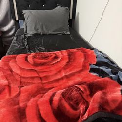 Twin Size Bed Frame With Mattress & Unbuilt Twin Bed Frame 