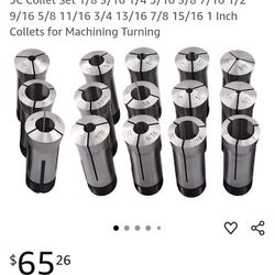 5C Collet Set, 15 Pcs Collet Set