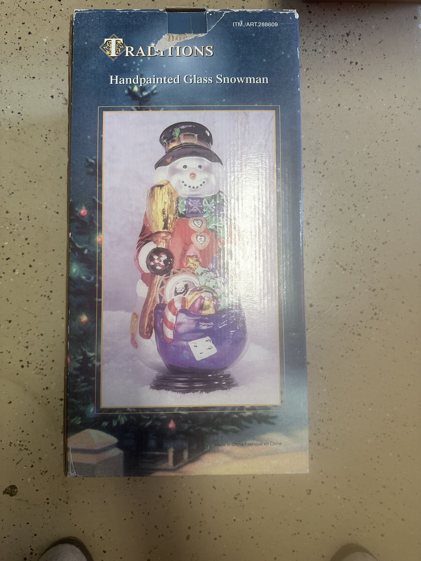 Vintage Glass Snowman