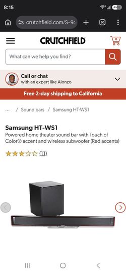 Samsung TV w/ matching soundbar & subwoofer