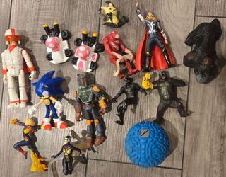 Mixed Lot of Action Figures: Marvel, Sonic, Star Wars & More