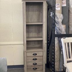 Better Homes and Gardens Granary Modern Farmhouse 72" Tower Bookcase, Rustic Gray