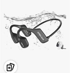 Bone Conduction Headphones, IP68 Waterproof Swimming Headphones, Open Ear Bluetooth 5.3 Headphones Built-in 16GB MP3 Memory, Wireless Underwater Earbu