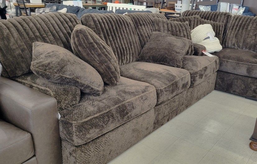 Corduroy Sofa and Loveseat Set