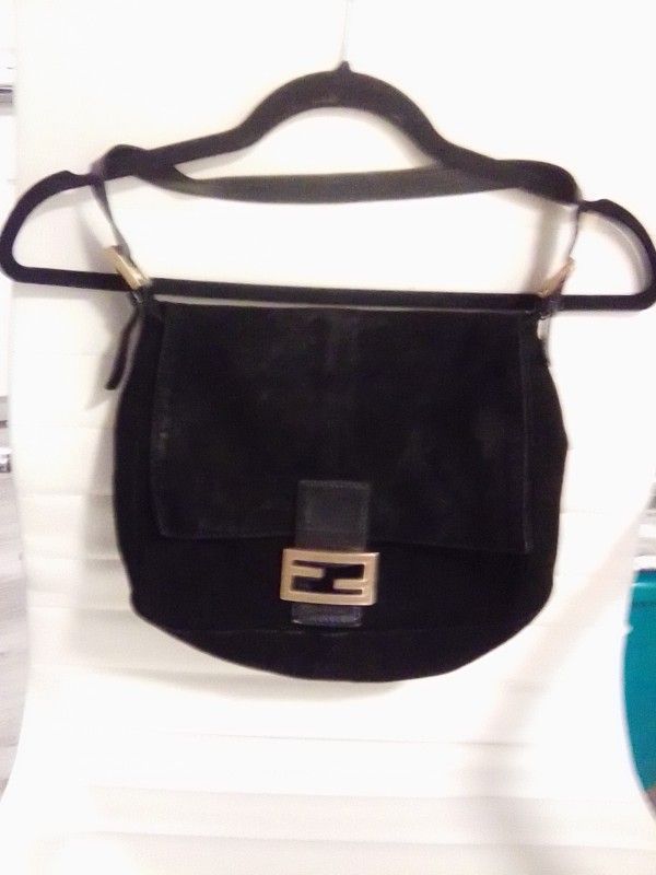 Fendi Black Suede Handbag