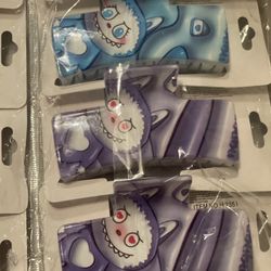 Labubu Hair Clips And 7 Colors Pencils 