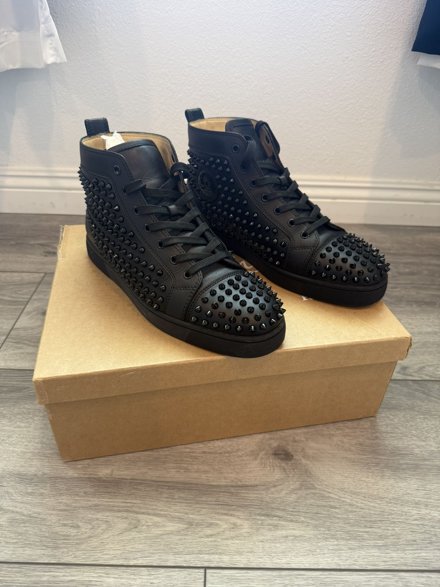 Christian Louboutin Louis Spikes High Top Sneakers