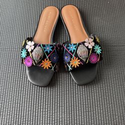 Kurt Geiger Flat Flower Sandals