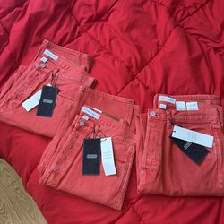 Calvin Klein Jeans Men's Straight Red Jeans (Set of 3) sizes 31,32,33