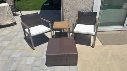 Outdoor Chair Set with Tables