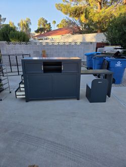 Full Size STORAGE bed With DESK