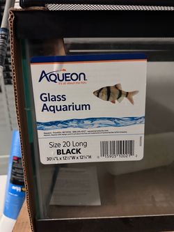 Aqueon 20 Long Glass Aquarium Black