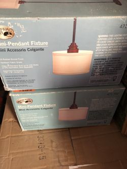 Two Hampton Bay Mini Pendant Fixtures