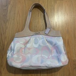 Y2K pink coach shoulder bag