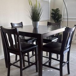 5 Set Dining Table With 4 Chairs For 4 