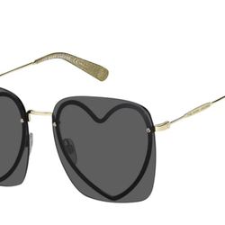 Marc Jacobs MARC 493/S Women’s Timeless Sunglasses black/gold with rhinestones