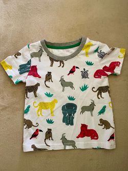 Kids 4T Animal Print Short Sleeve T-Shirt