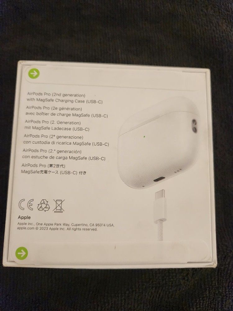 Apple AirPods Pro (2ª generación) auriculares inalámbricos con carga USB-C, hasta 2 veces más auriculares Bluetooth con cancelación activa de ruido, m