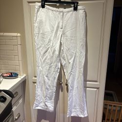 H&M white pants size 12 cotton & linen