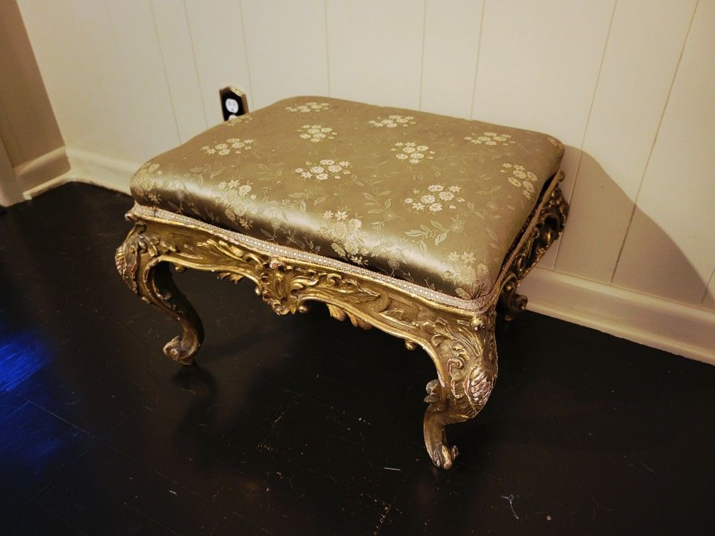 Antique Victorian footstool from Hampton Court Palace, London