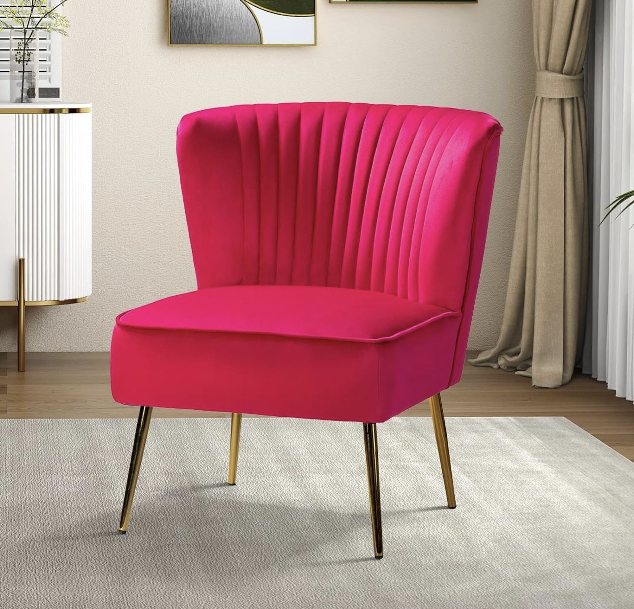 HULALA HOME Velvet Accent Chair