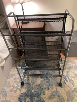 Shoe rack with wheels