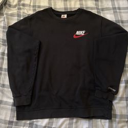 Supreme Nike Crewneck Black Men's SIZE LARGE - FW18