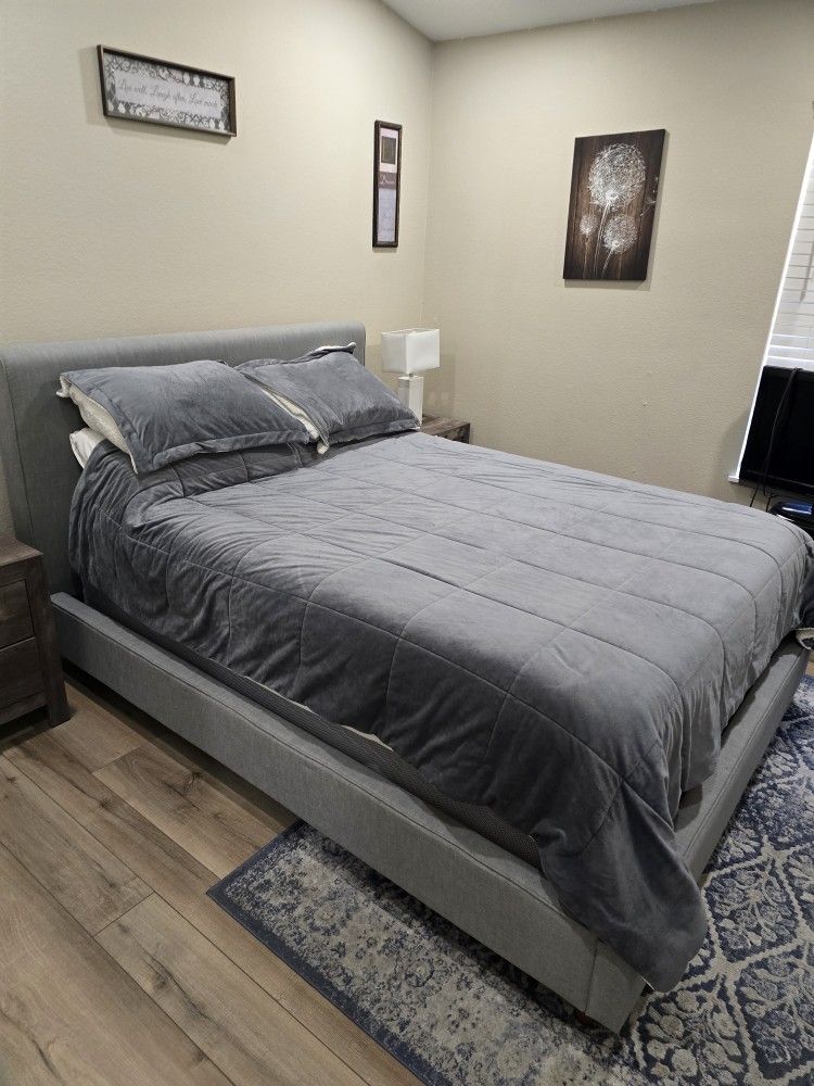 Queen Bed Frame Box Spring And Mattress