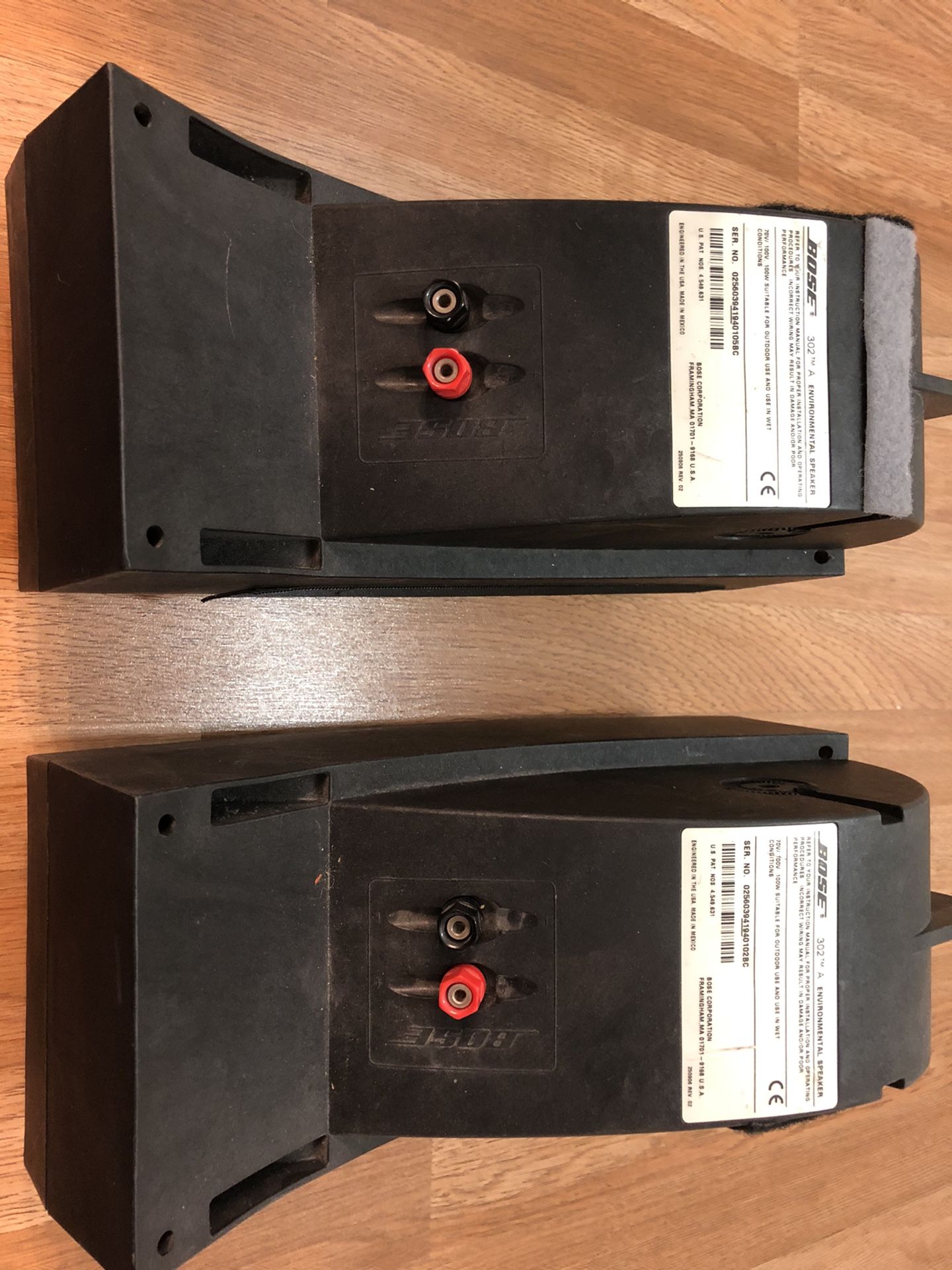 Bose 302 A environmental speaker cover is missing but works great