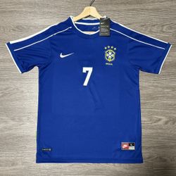 Brazil 1998 Ronaldinho #7 World Cup Shirt (Size L)